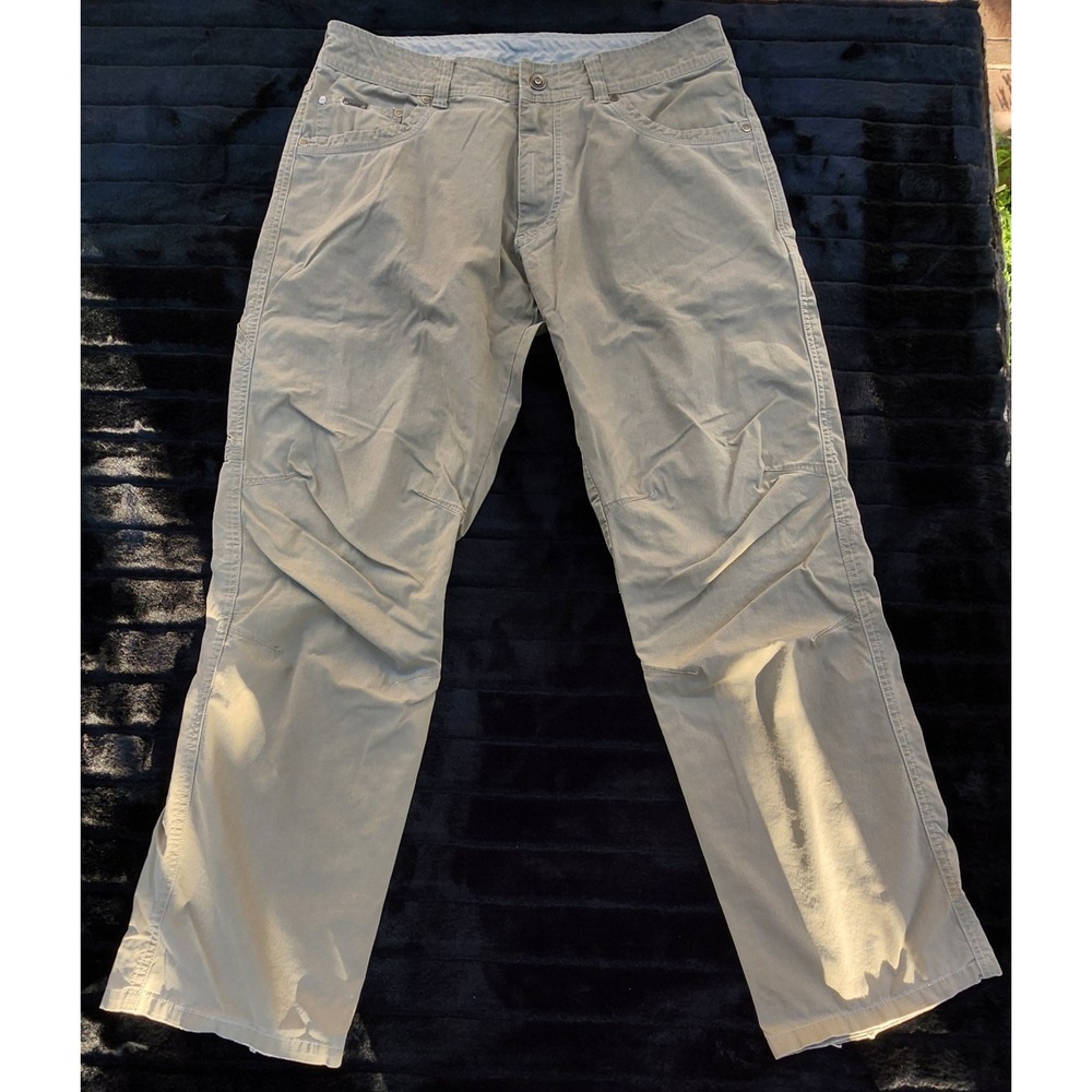 Kuhl Revolvr Pants Mens 34x32 Beige Straight Leg Hiking Outdoor Workwear Casual